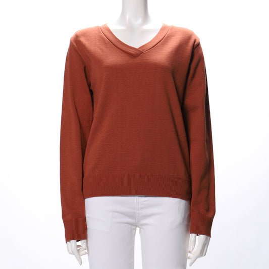 シンプルデザインVネックニット