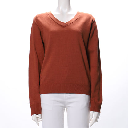 シンプルデザインVネックニット