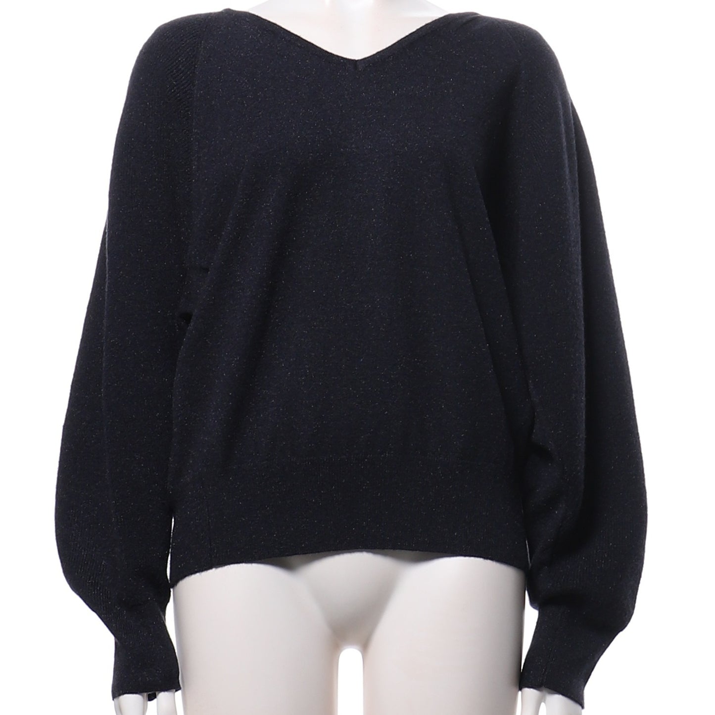 ラメ混Vネックニット