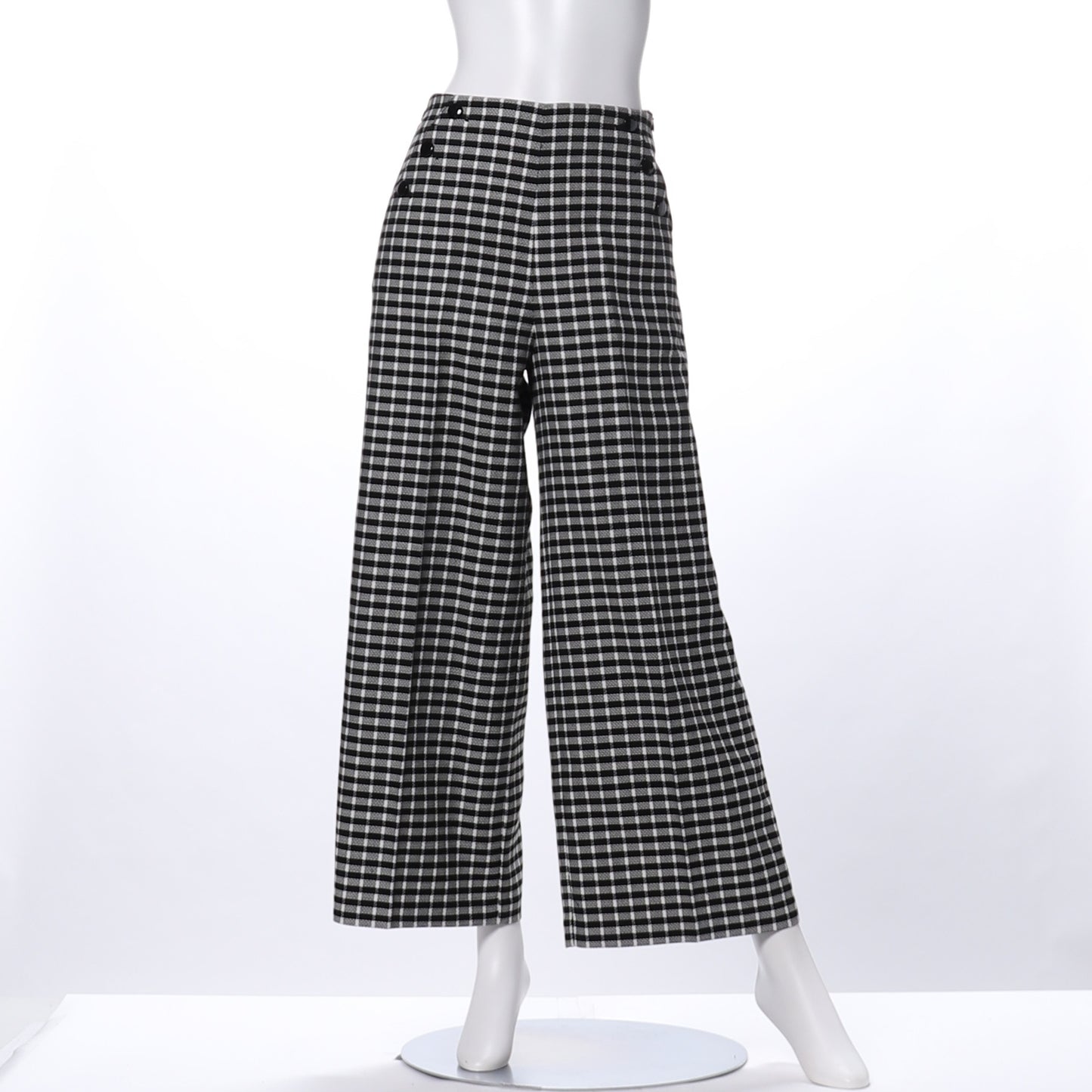チェック柄ストレートパンツ