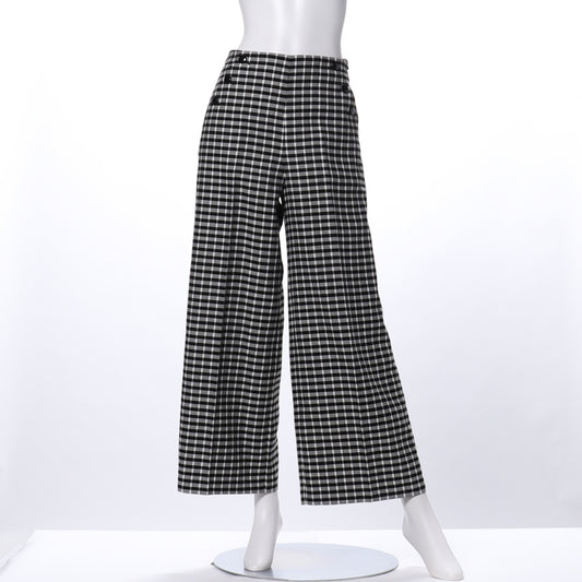 チェック柄ストレートパンツ