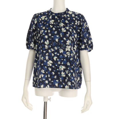 花柄ハイネックブラウス