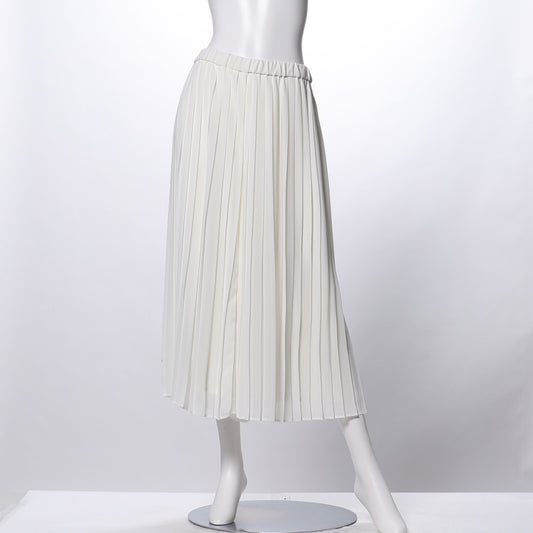 ウエストゴムプリーツガウチョパンツ