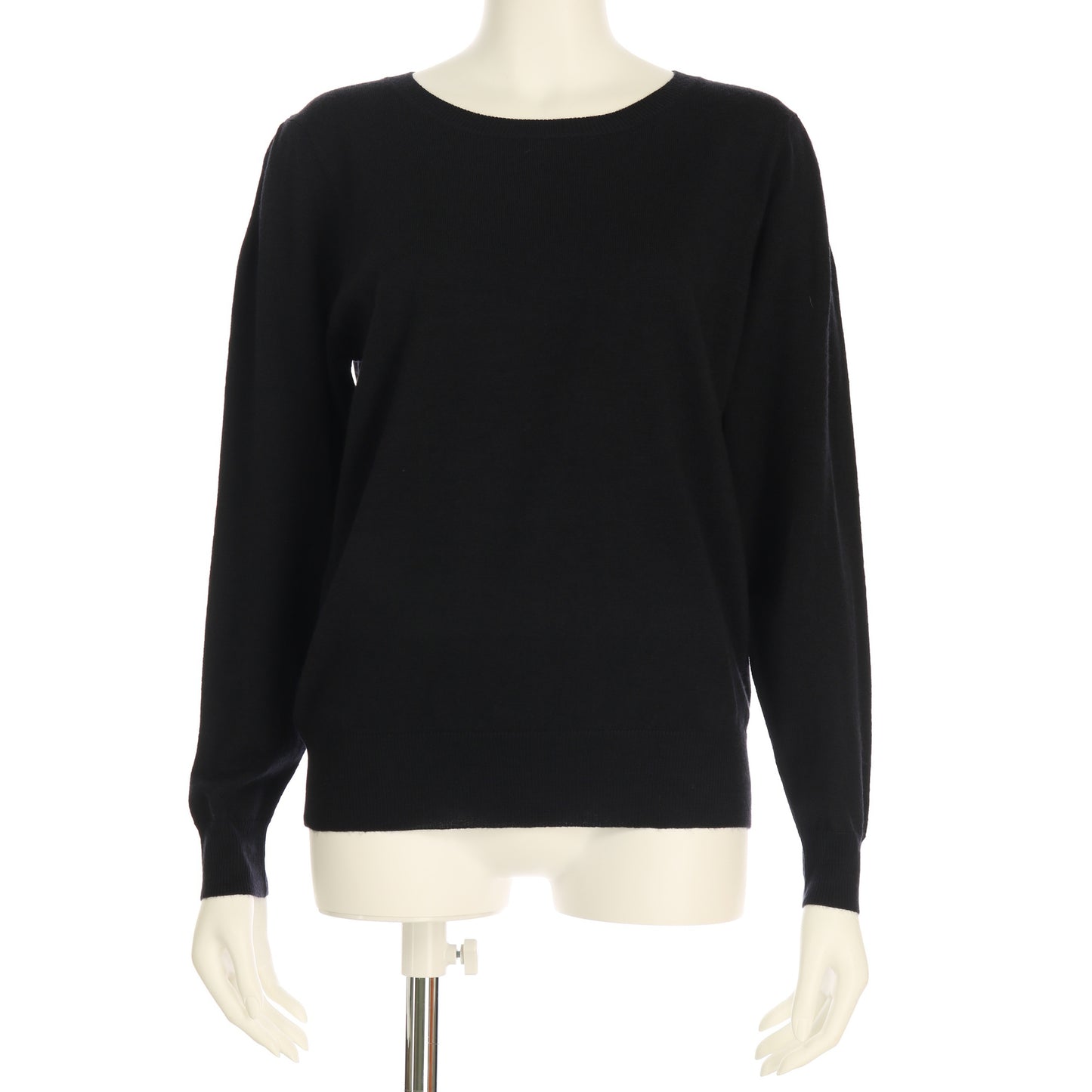 パフスリーブラウンドネックニットプルオーバー