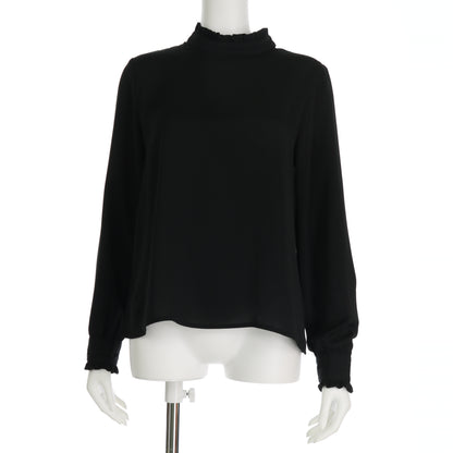 ハイネックフリルブラウス