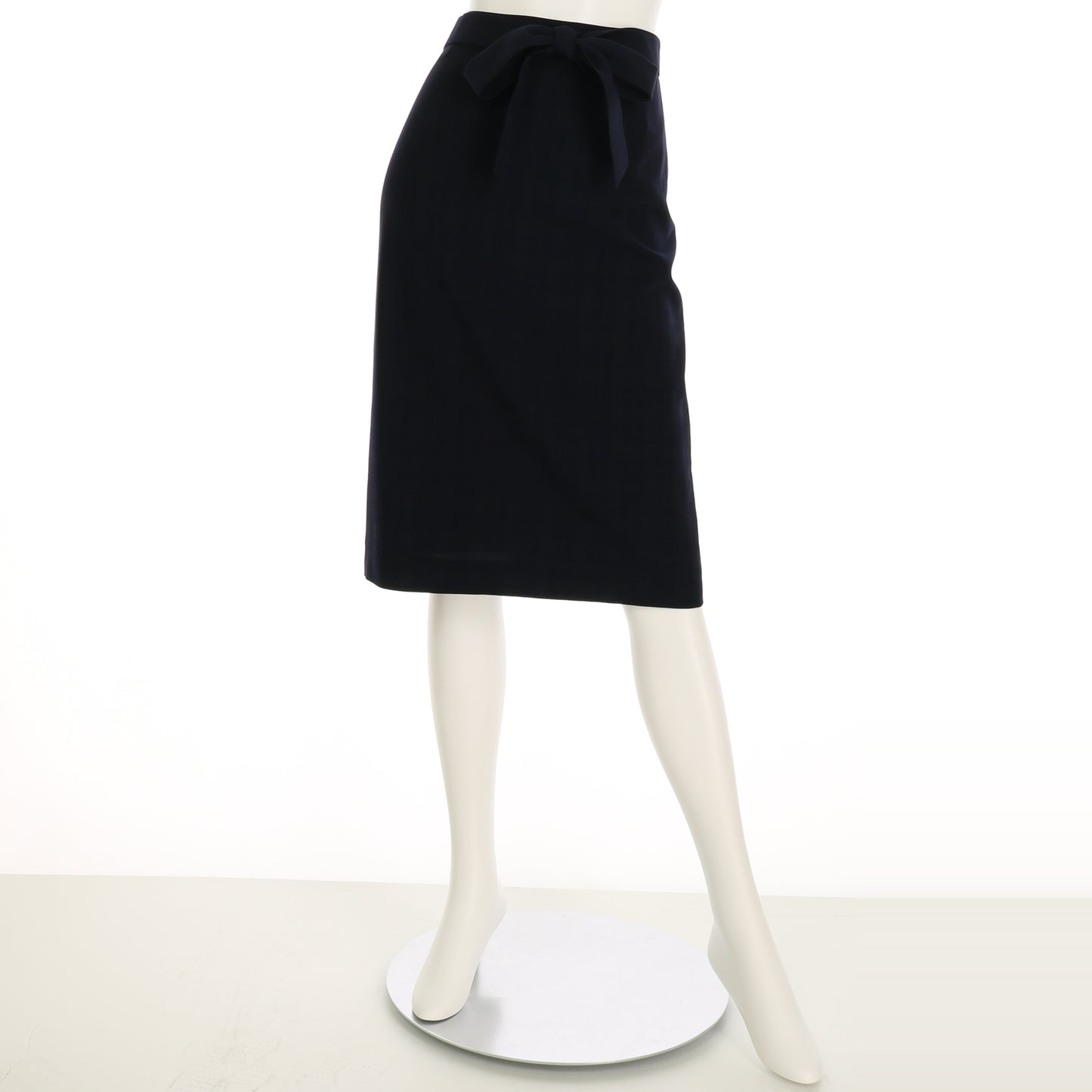 シャドーチェックウエストリボンタイトスカート