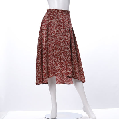 モノクロフラワープリント総柄スカート