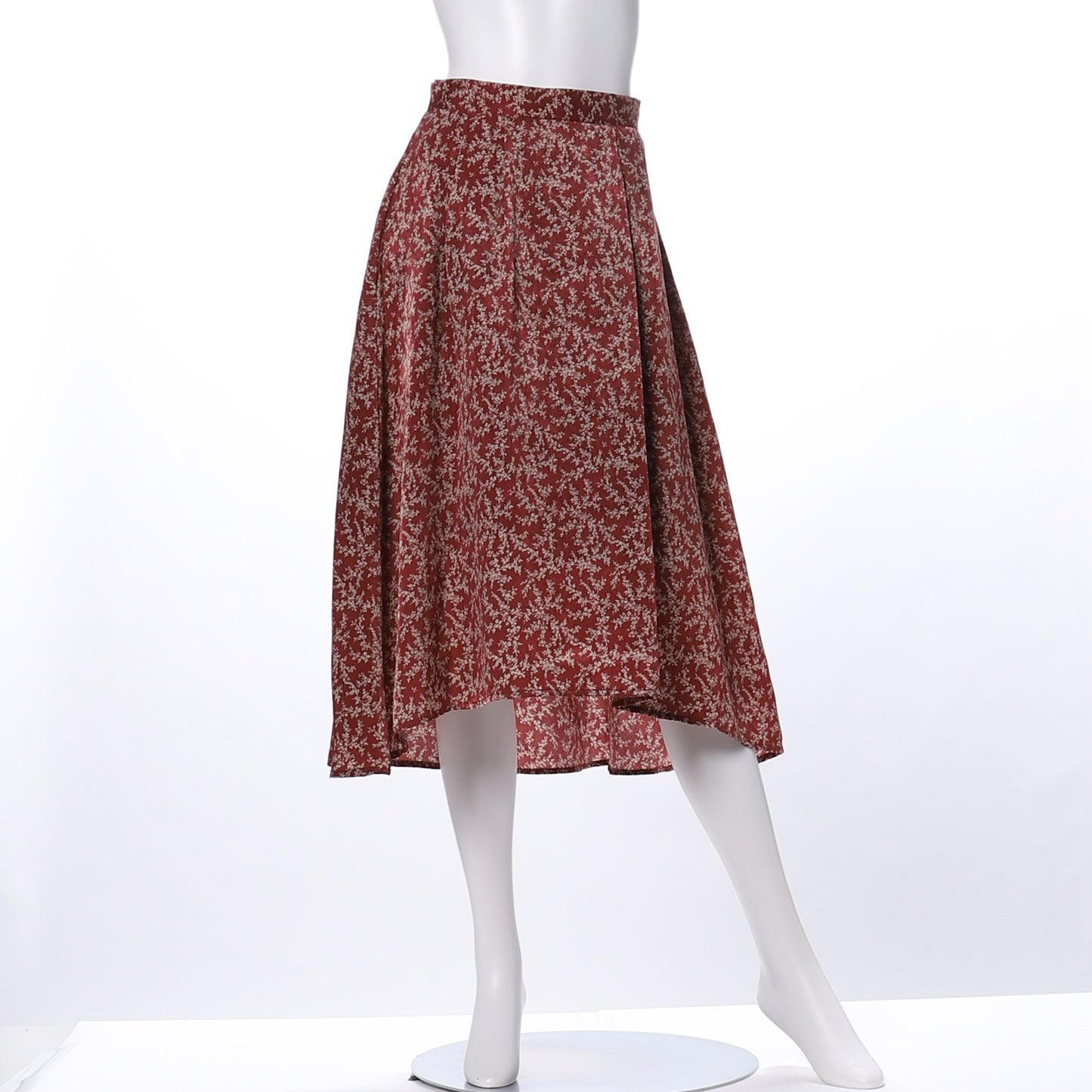 モノクロフラワープリント総柄スカート