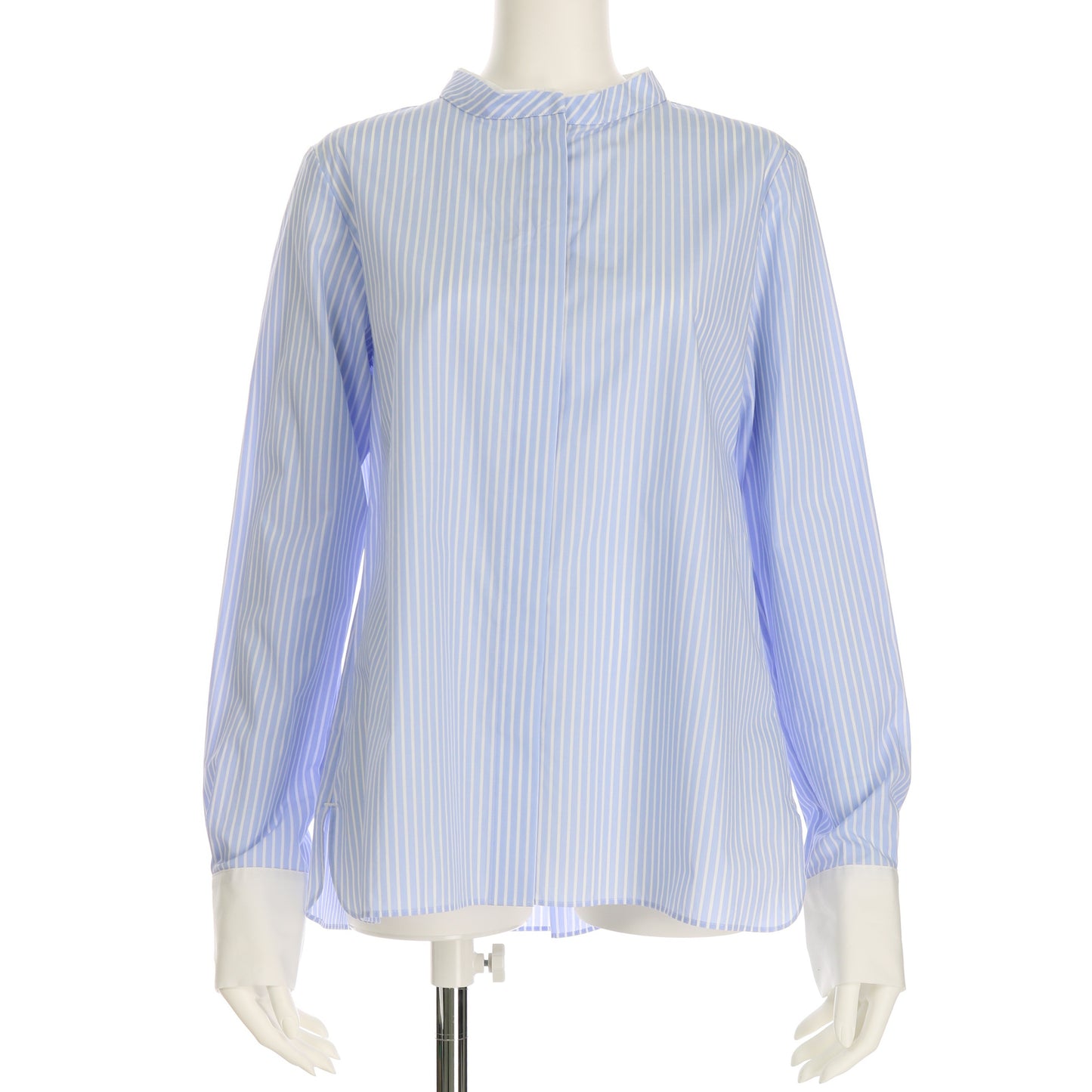 スタンドカラーストライプシャツ