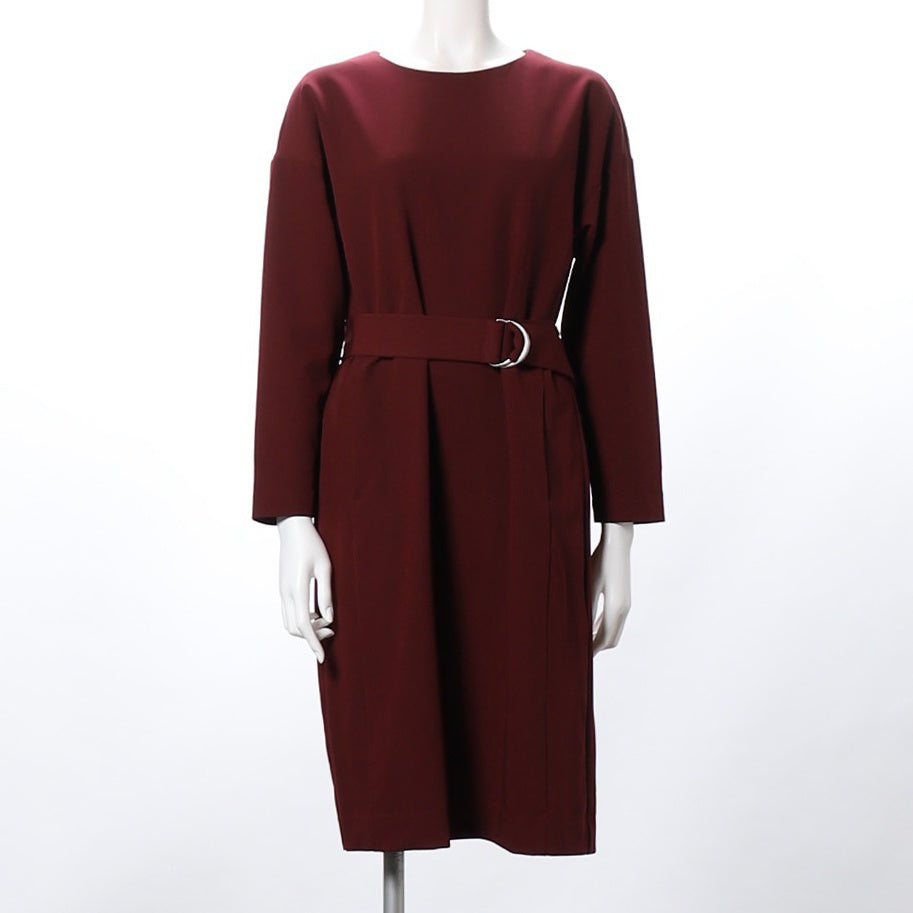 DカンベルトドロップショルダーIラインワンピース