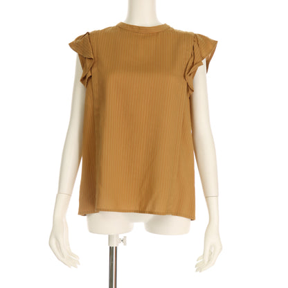 RCストライプフリル袖ブラウス