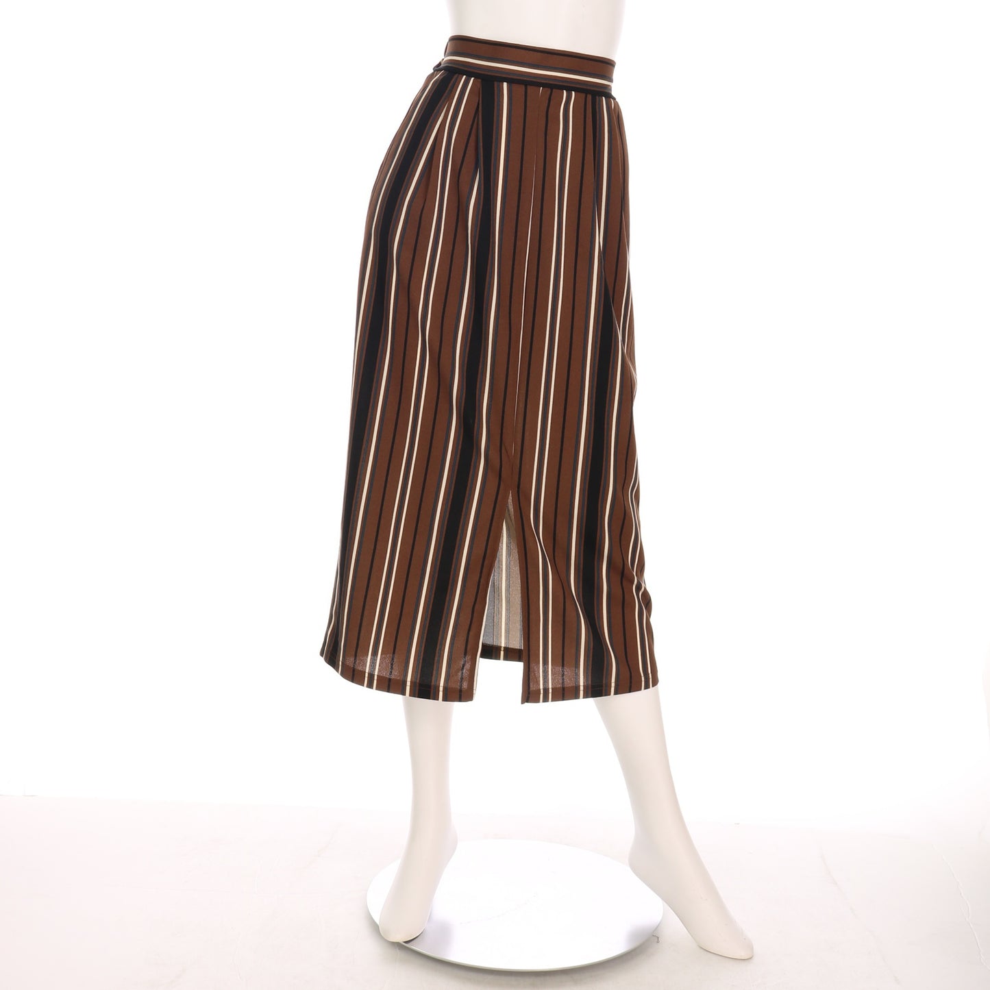 マルチストライプ柄タイトスカート
