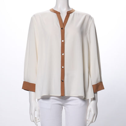 バイカラーデザインブラウス