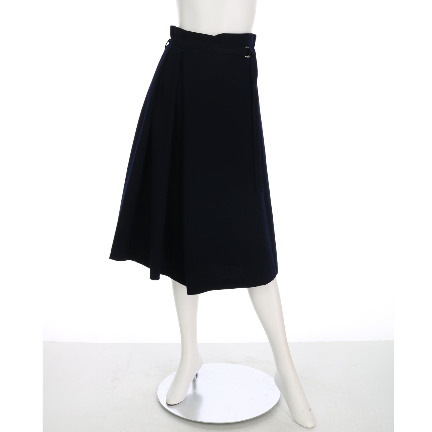 共布ベルト付きアシンメトリータックスカート