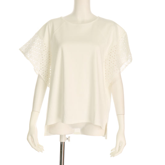 カットワークレースカットソー