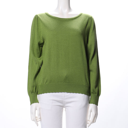 袖口スカラップデザインニット