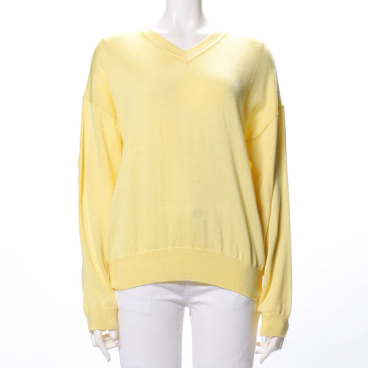 Vネックドロップショルダーニット