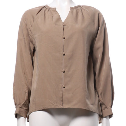 フロントボタンデザインブラウス