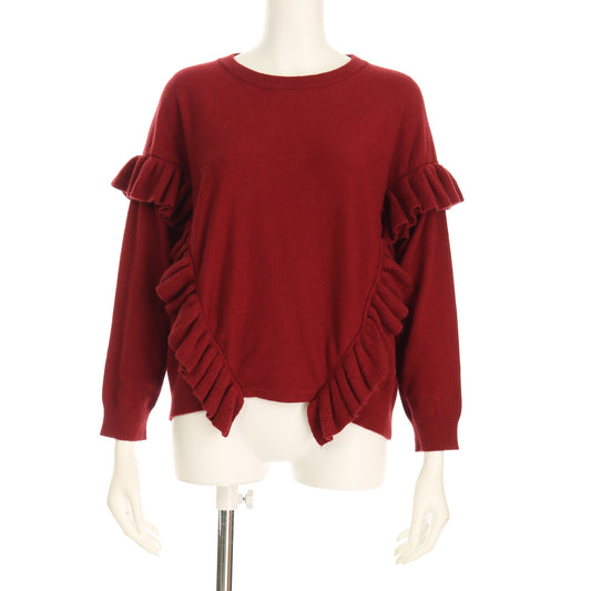 フリルデザインニット