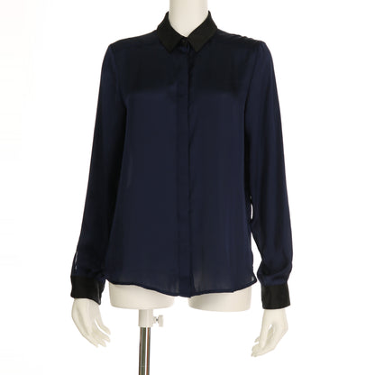 バイカラーデザインシャツブラウス