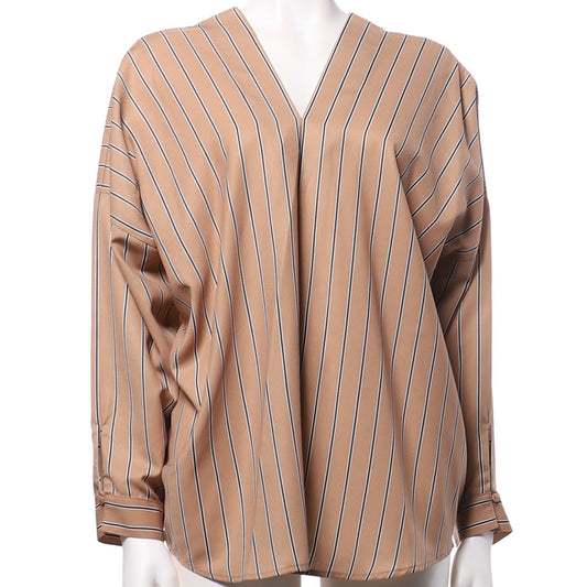 レジメンストライプ柄ブラウス