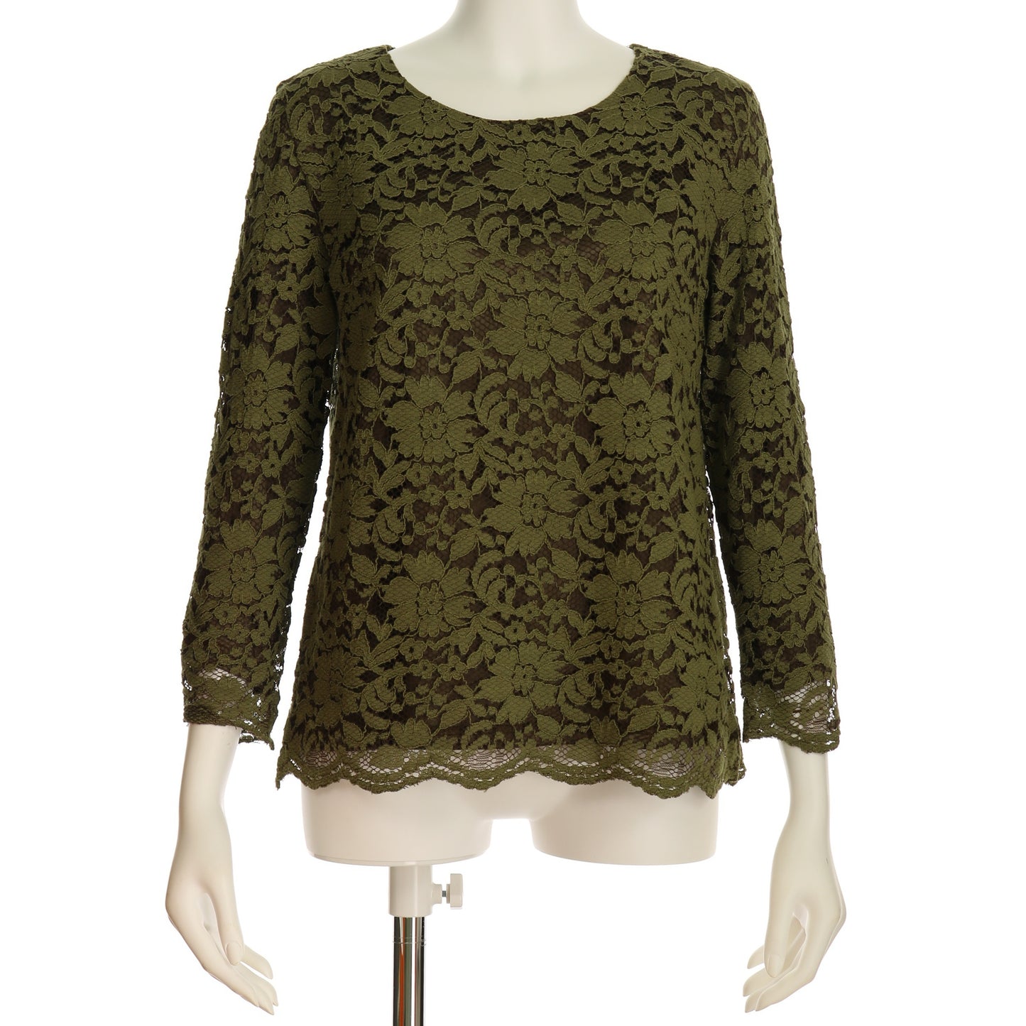 スカラップレースブラウス