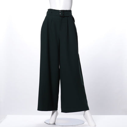 ウエストベルト付きハイウエストパンツ