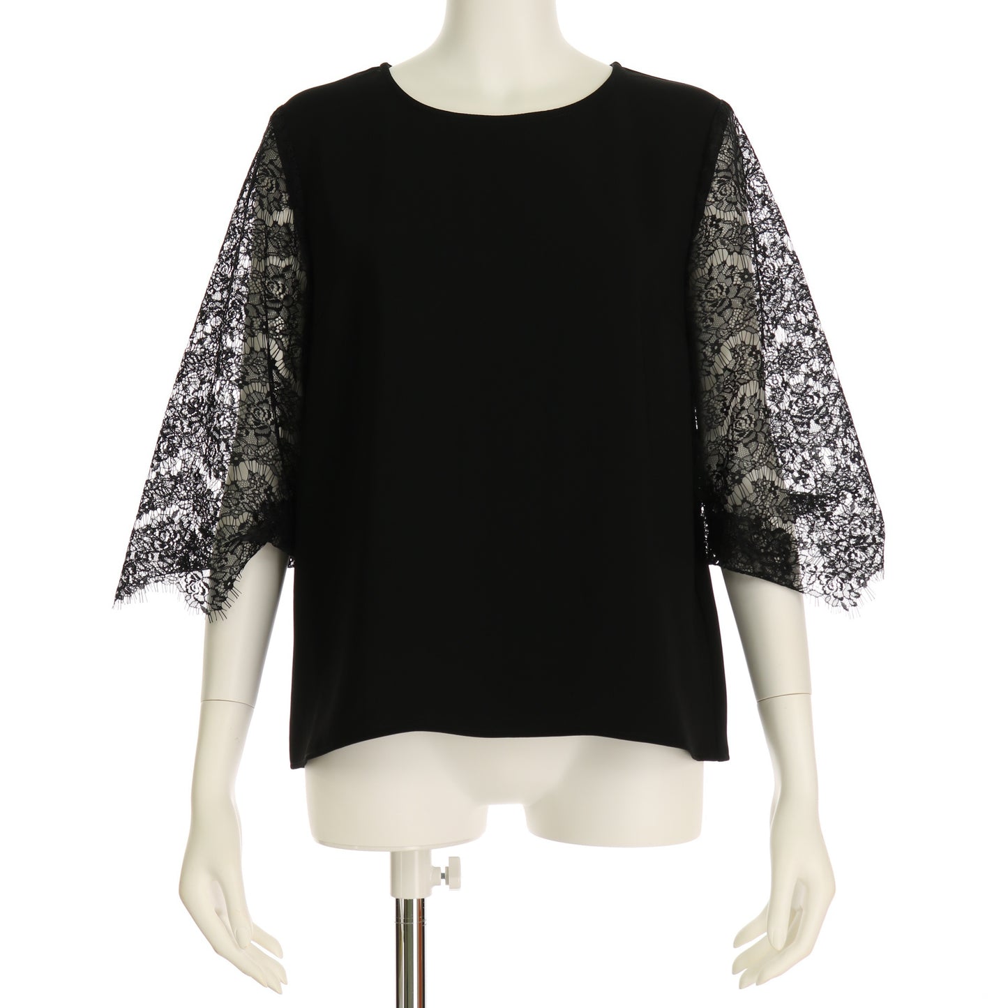 アイラッシュレーススリーブブラウス