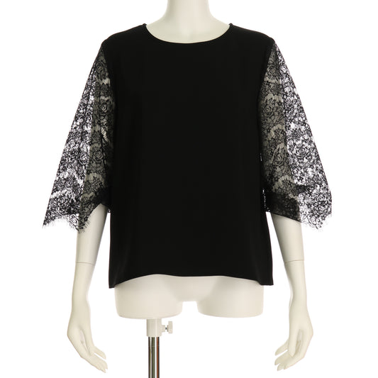 アイラッシュレーススリーブブラウス