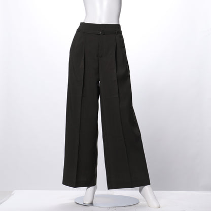 ベルト付きワイドパンツ