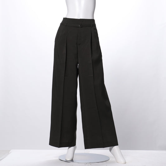 ベルト付きワイドパンツ