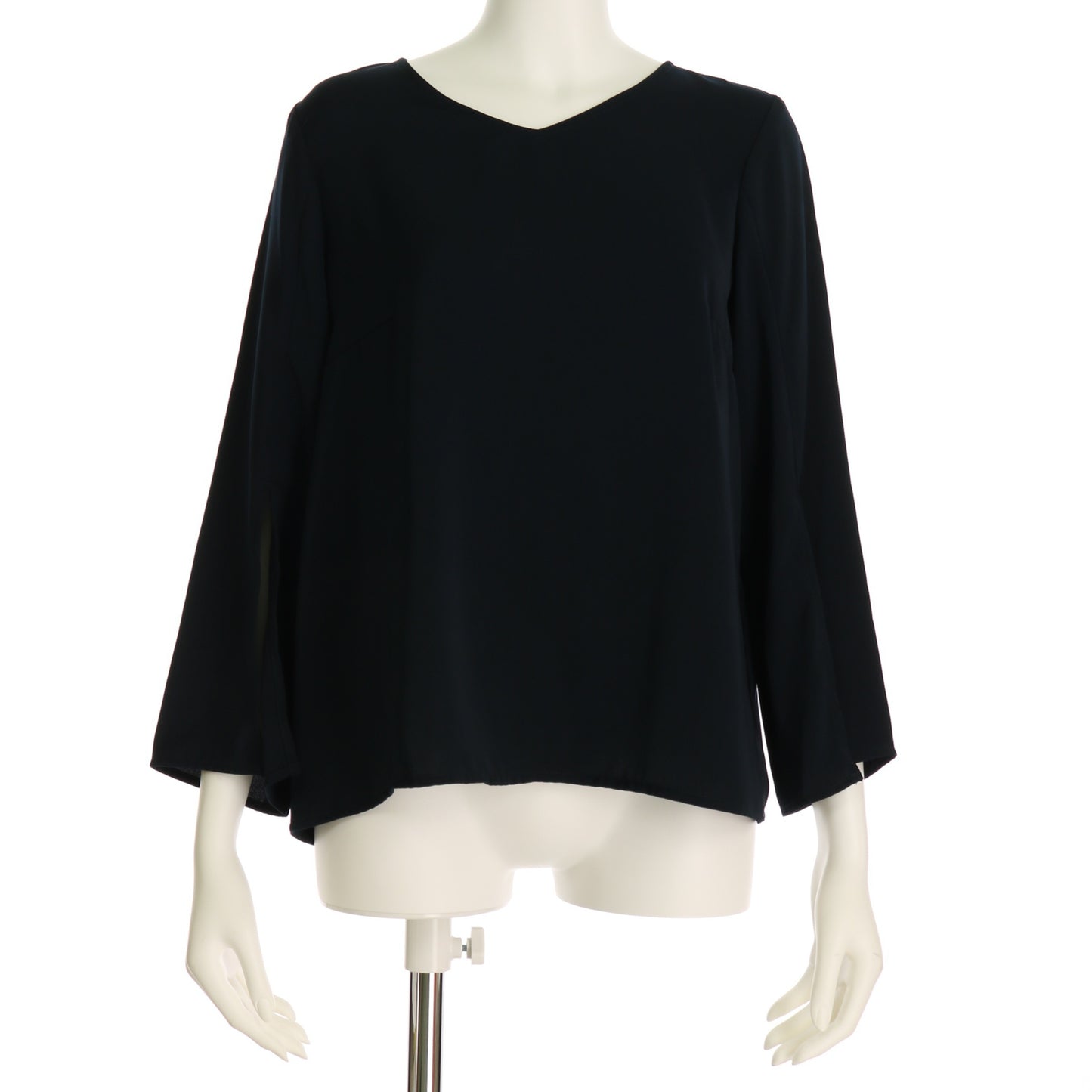 ベネシャン袖スリットVネックブラウス