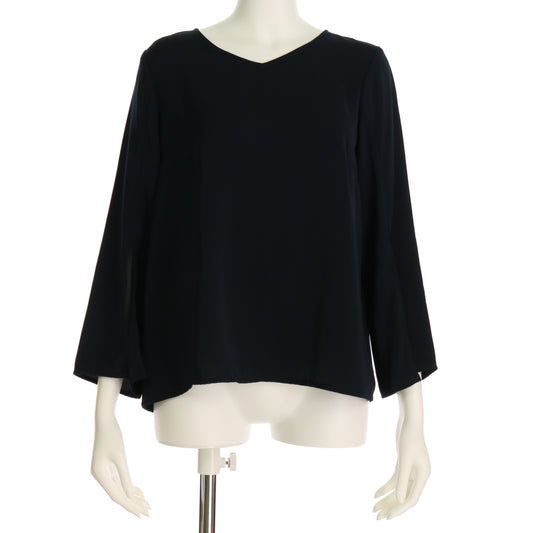 ベネシャン袖スリットVネックブラウス