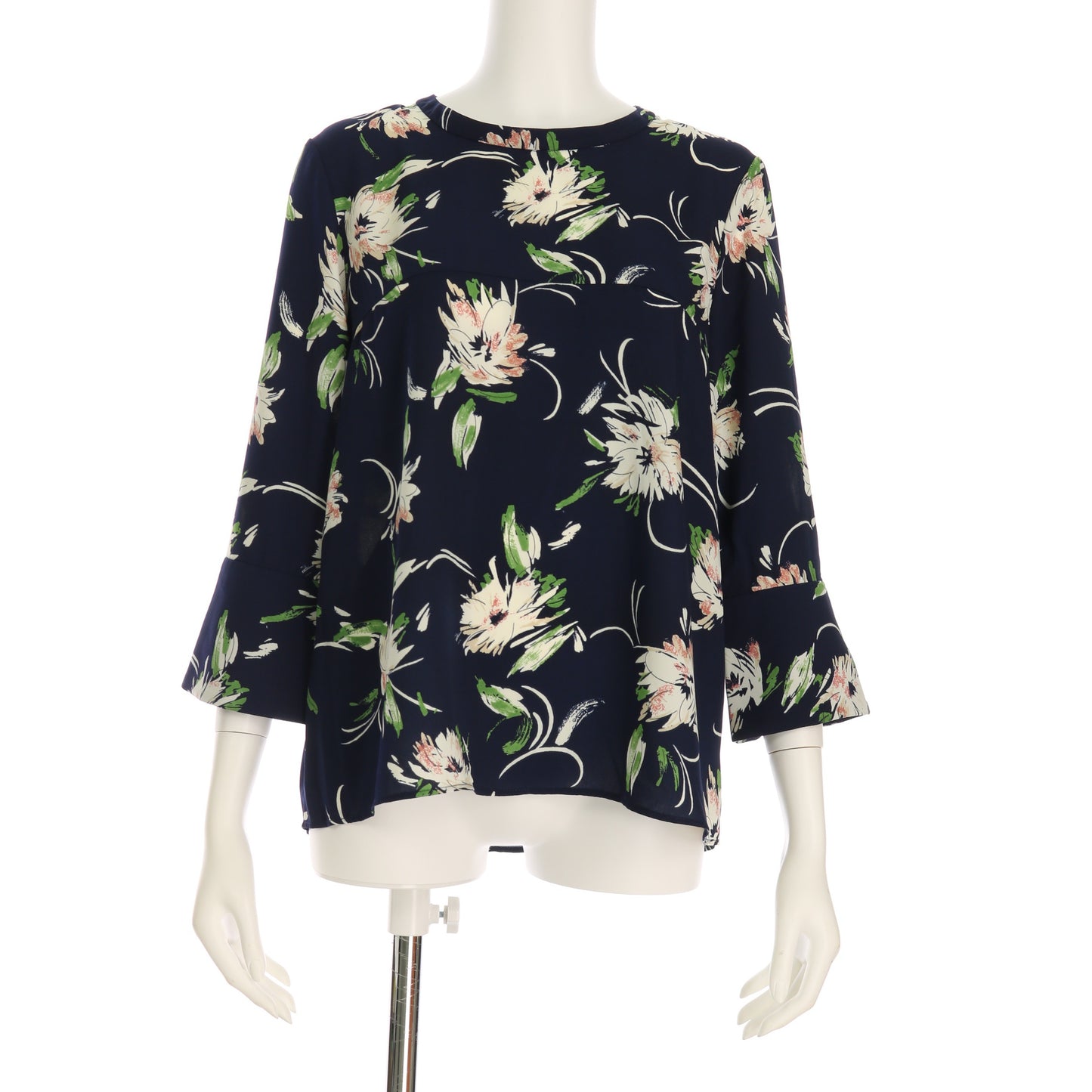 花柄Aラインブラウス