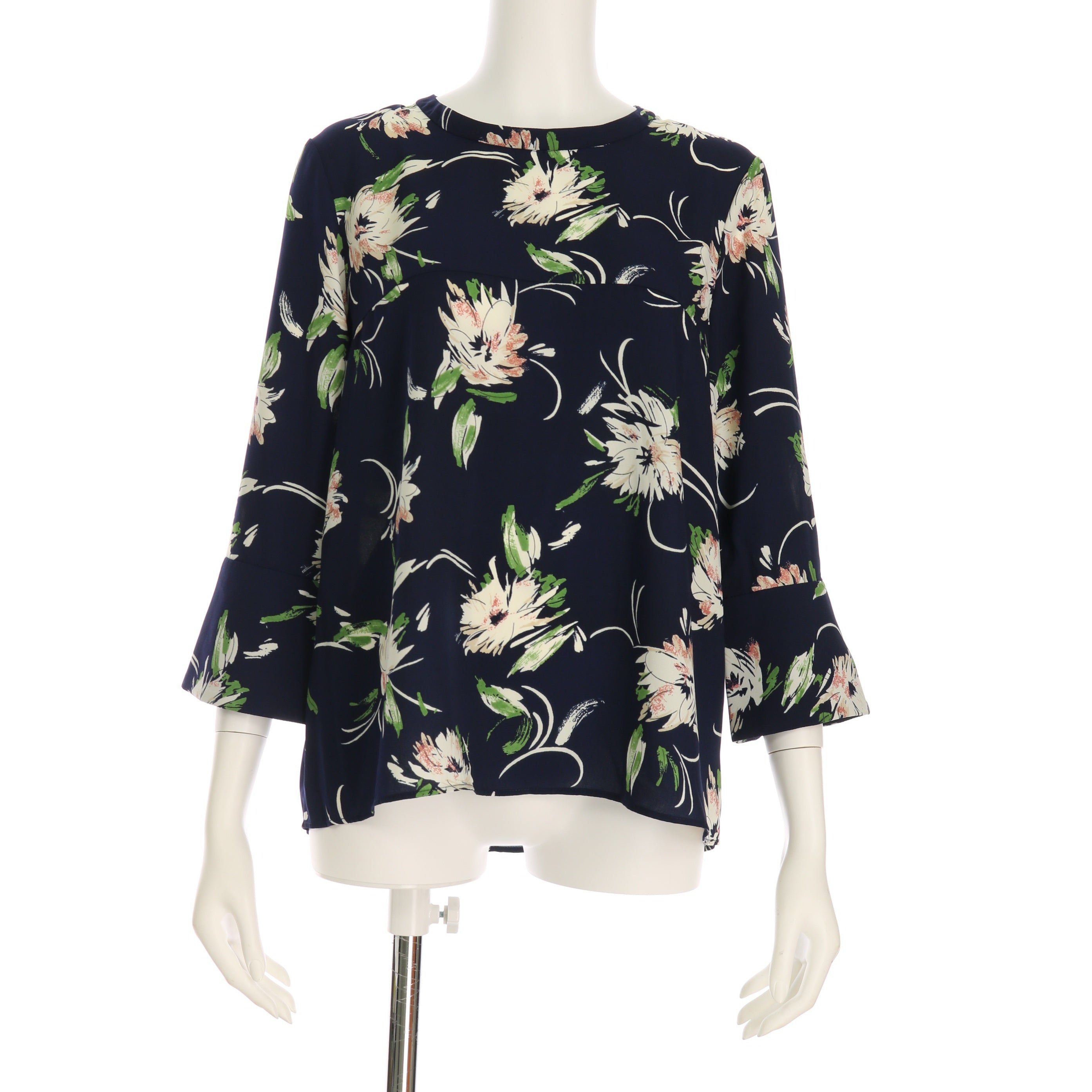 花柄Aラインブラウス