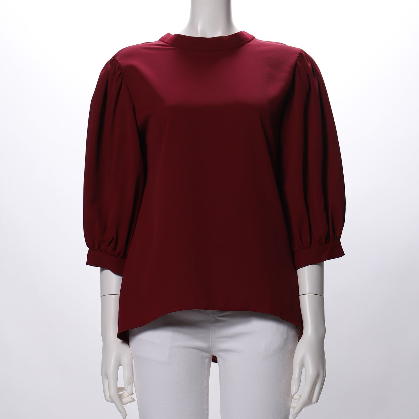 バックリボンパフスリーブブラウス