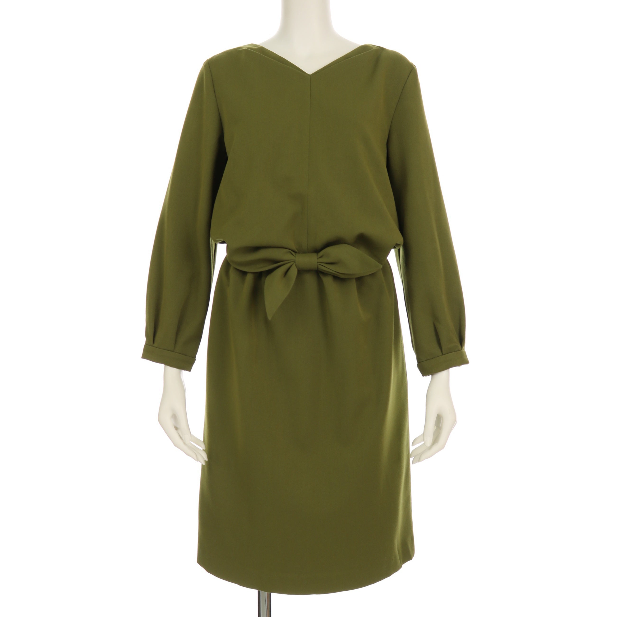 フロントリボンタックワンピース