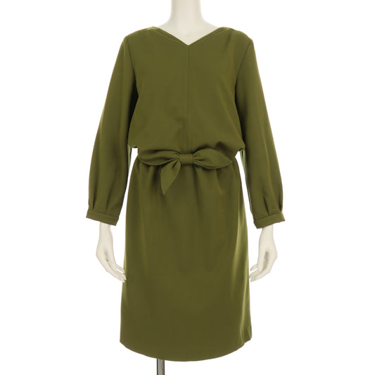 フロントリボンタックワンピース