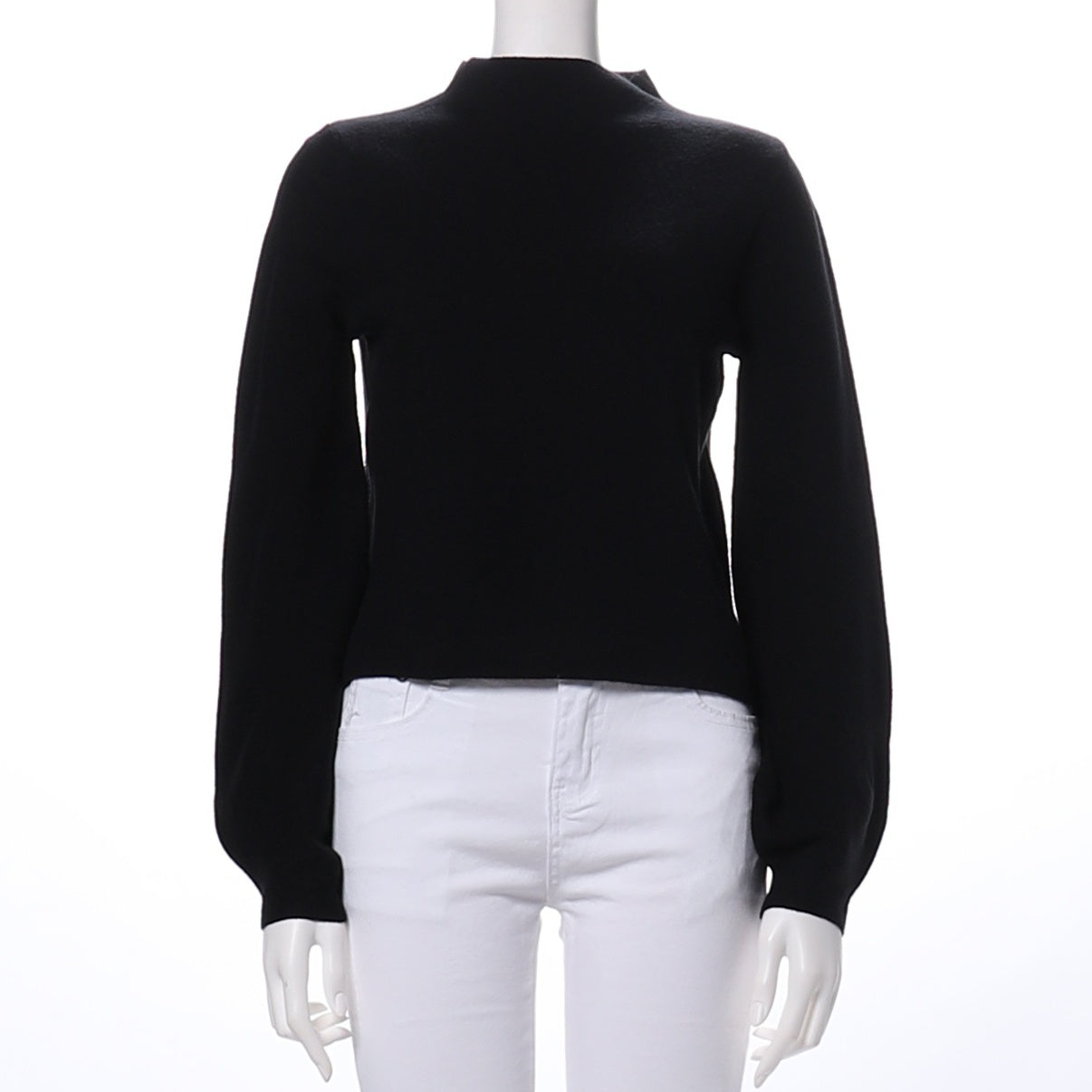 袖ボリュームデザインニット