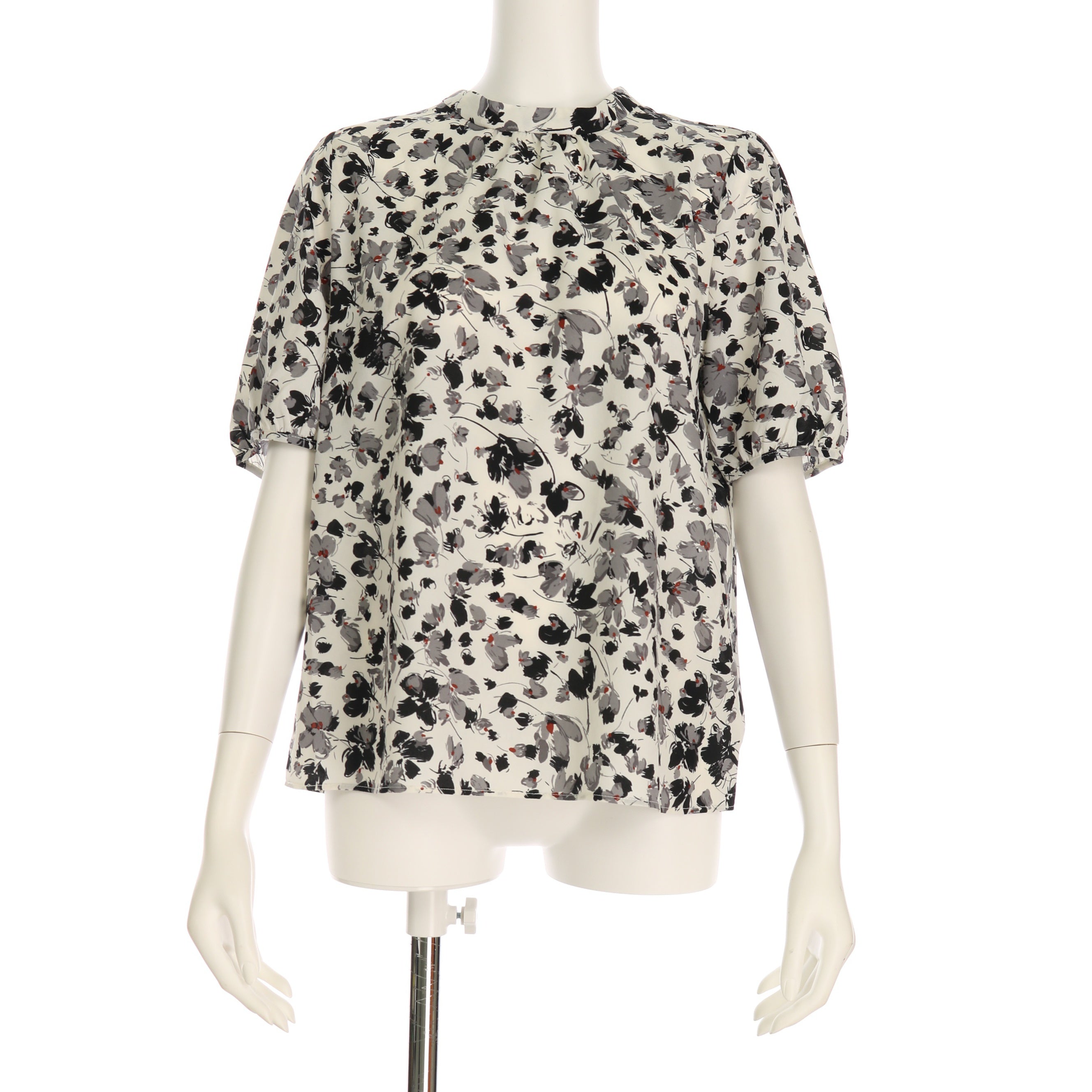 花柄ハイネックブラウス