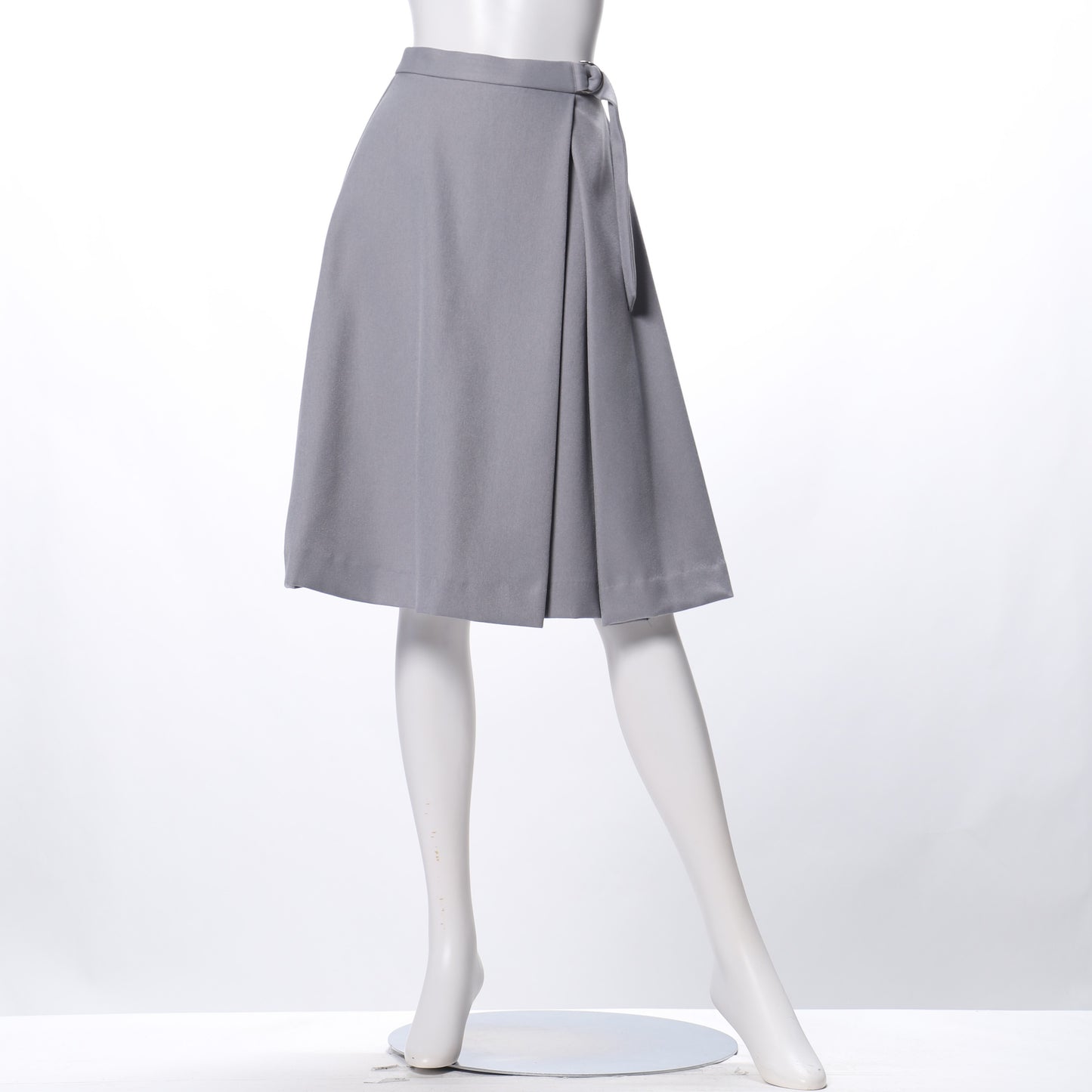 Dカンベルトデザインラップ風フレアスカート