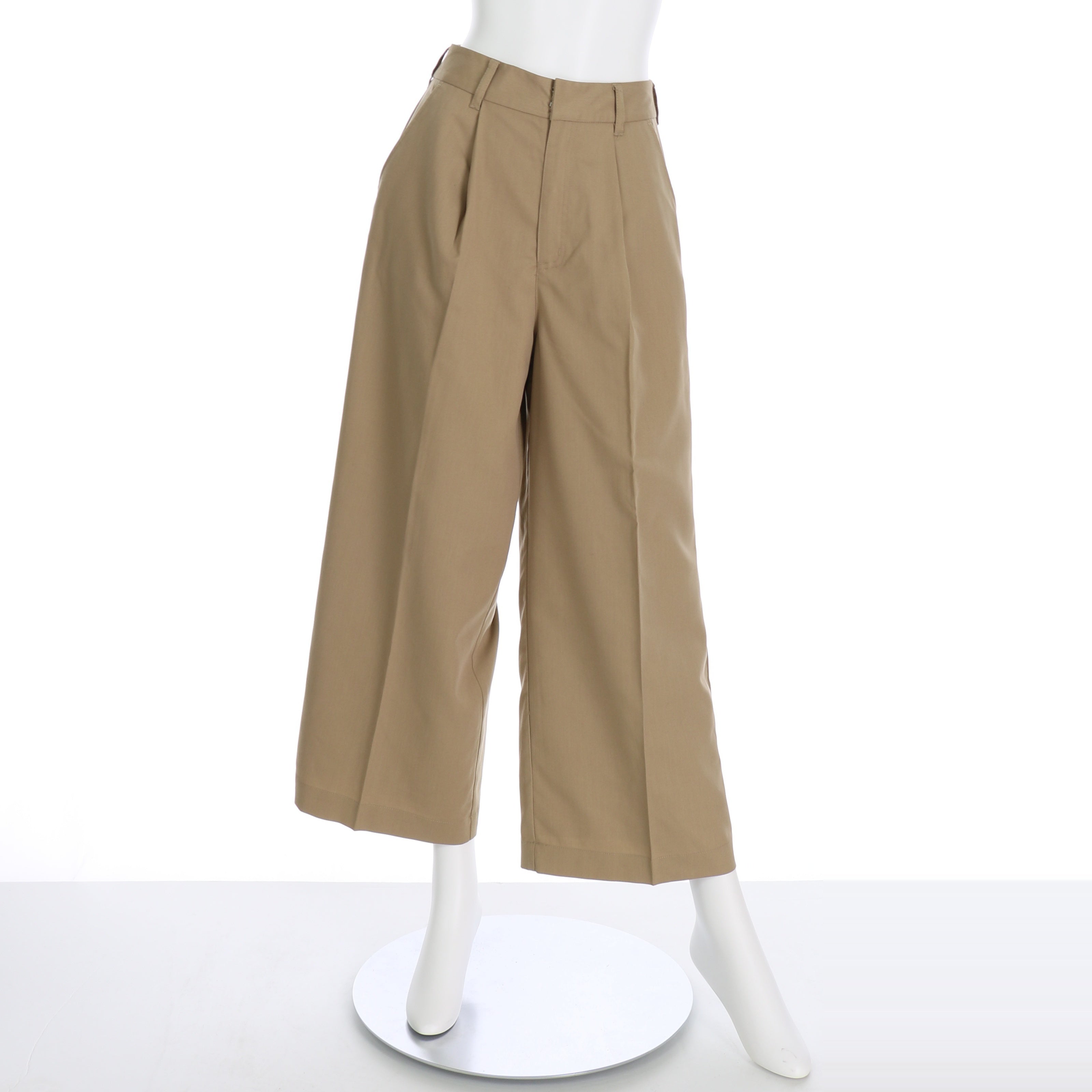 ベルトループ付きワイドシルエットパンツ