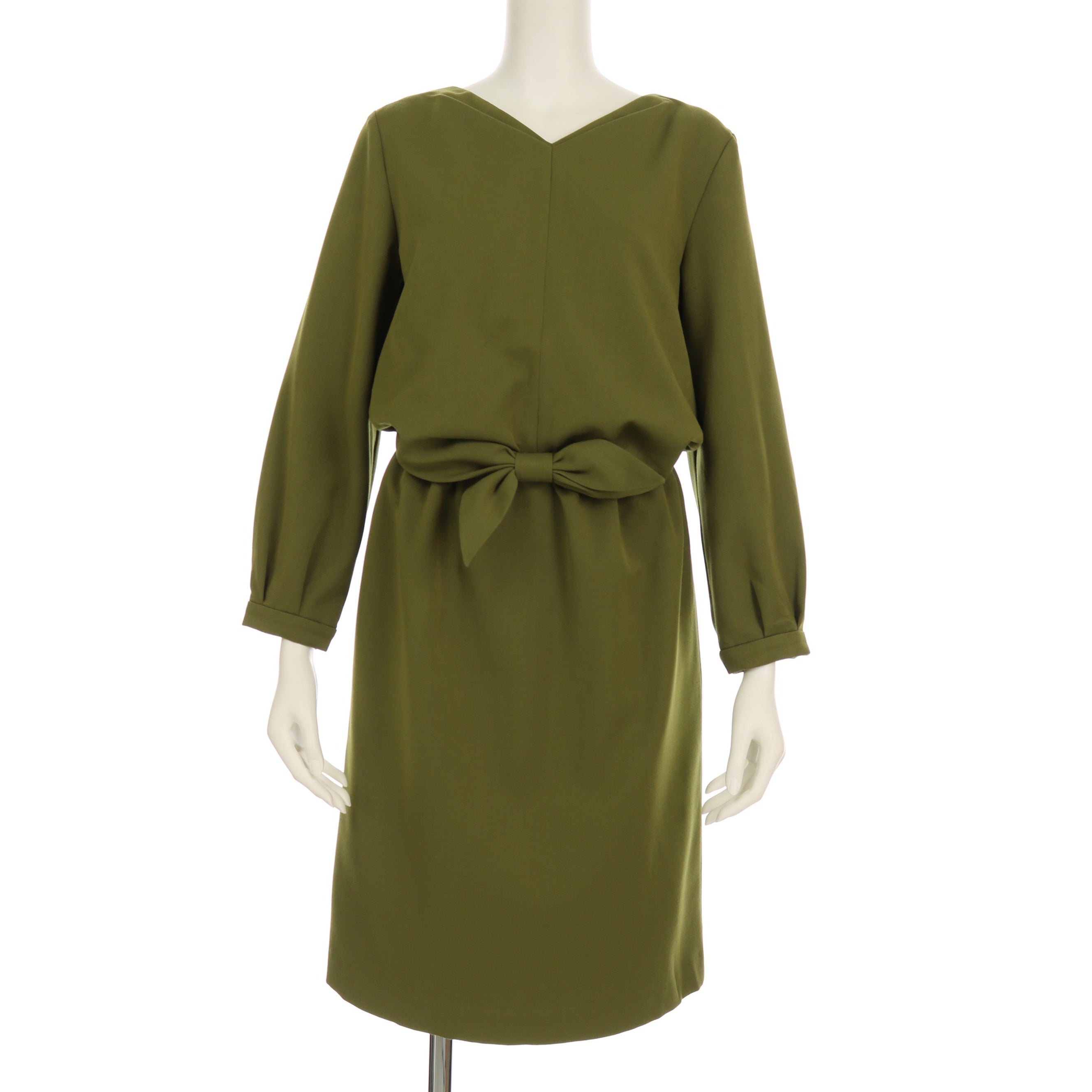 フロントリボンタックワンピース