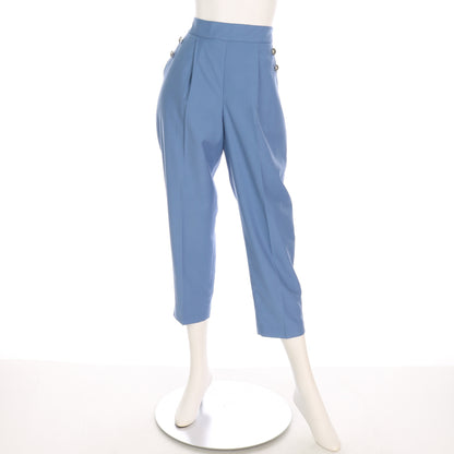 マリン風ボタンテーパードパンツ