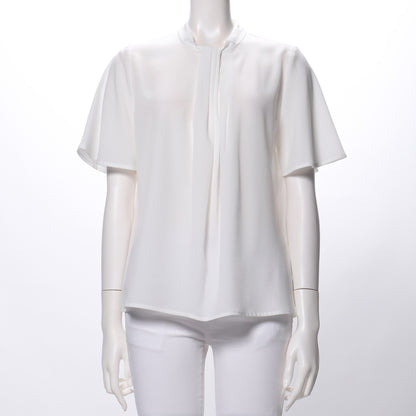 ボウタイ風デザインフレアスリーブブラウス