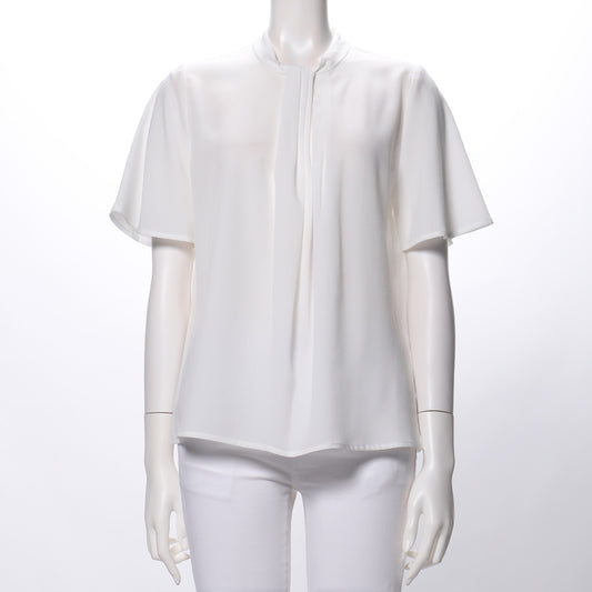 ボウタイ風デザインフレアスリーブブラウス