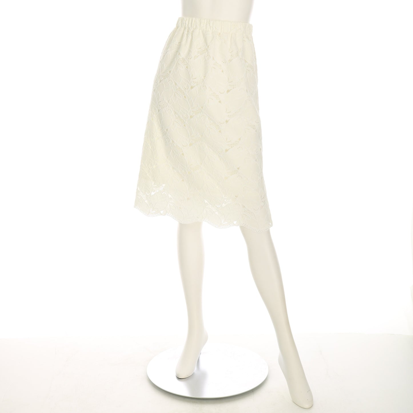 ウエストゴム総レーススカート