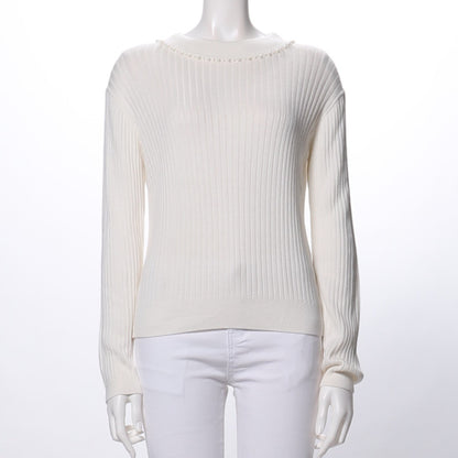 パールネックラインニット