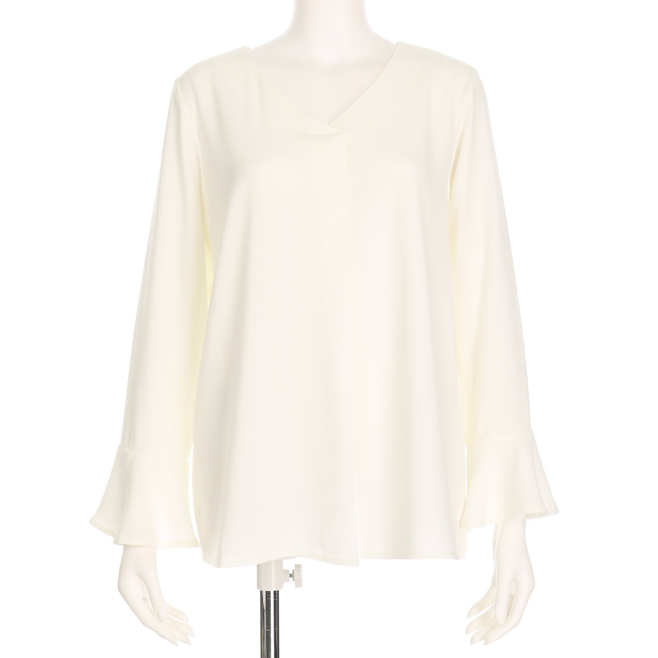 フロントタックフレアスリーブブラウス