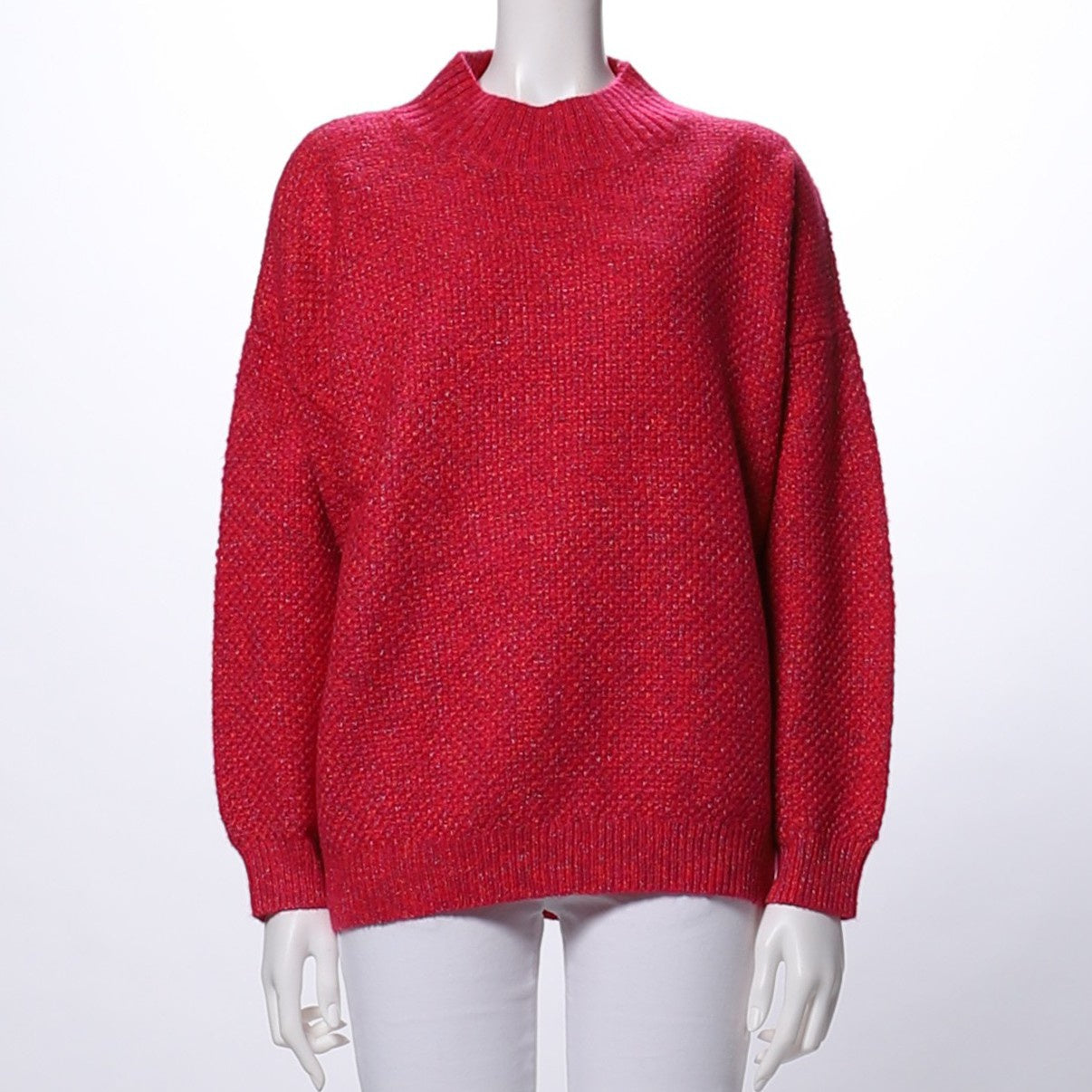 ドロップショルダーハイネックニット